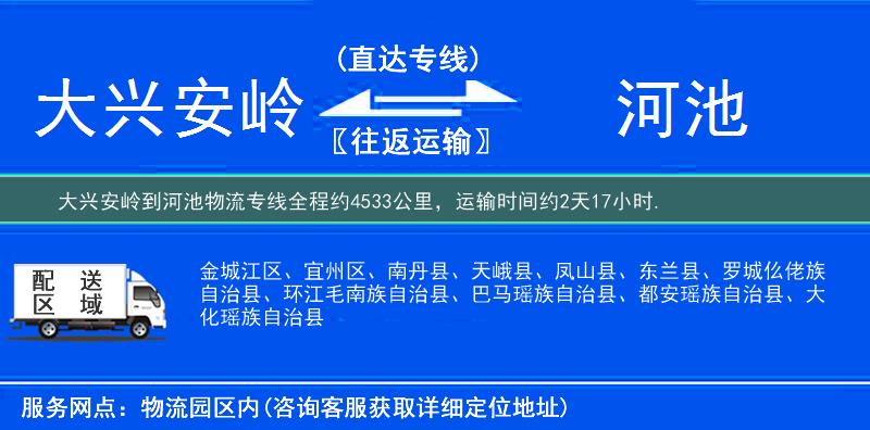 大興安嶺到物流專線