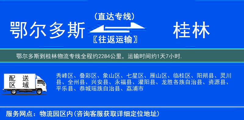 鄂爾多斯到物流專線