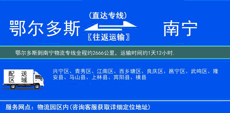 鄂爾多斯到物流專線