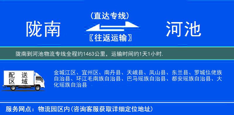 隴南到物流專線