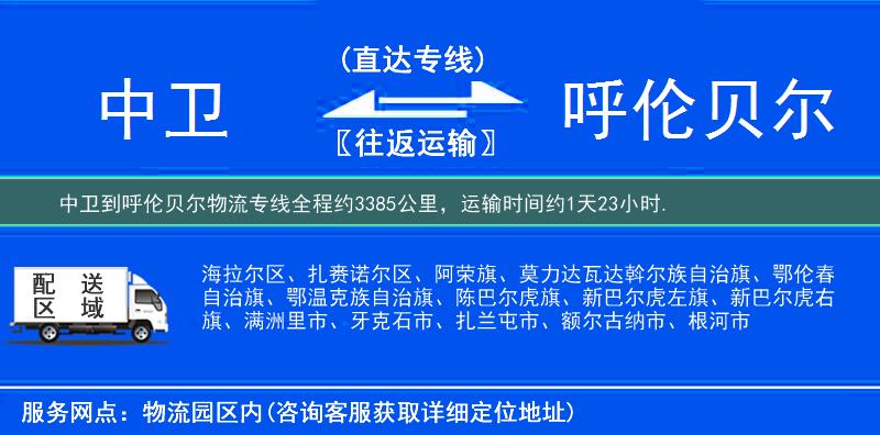 中衛到物流專線